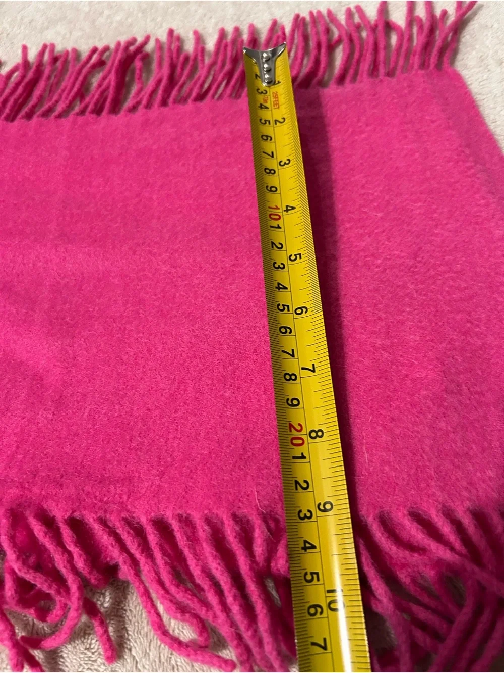 Vivi Design Hot Pink Double Sided Fringe !00%Wool 62
